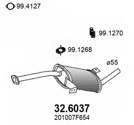 ASSO 326037 Середній глушник вихлопних газів