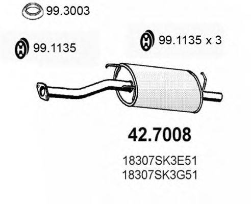 ASSO 427008 Глушник вихлопних газів кінцевий