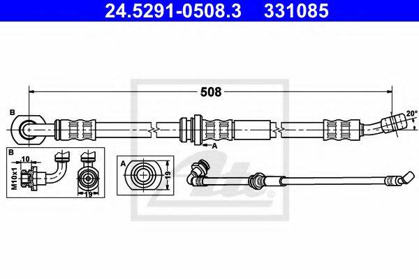 BENDIX 172794B Гальмівний шланг