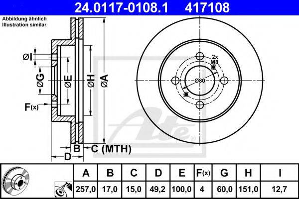 METELLI 230586 гальмівний диск