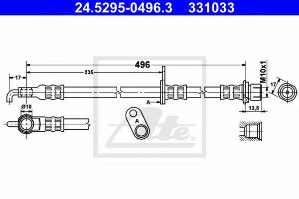 BREMBO T11013 Гальмівний шланг