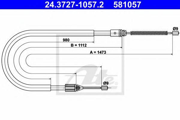 PEX 4.1264 Трос, стоянкова гальмівна система