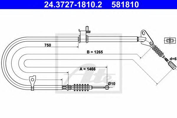 QUINTON HAZELL BC2343 Трос, стоянкова гальмівна система