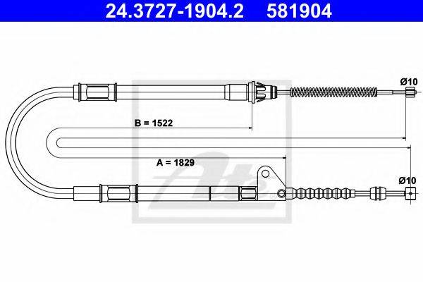 FTE FBS25011 Трос, стоянкова гальмівна система