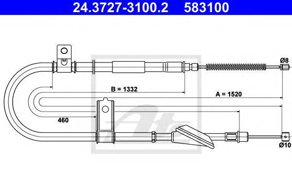 QUINTON HAZELL BC3335 Трос, стоянкова гальмівна система