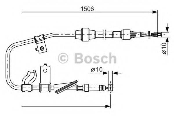 ROVER GVC902358 Трос, стоянкова гальмівна система