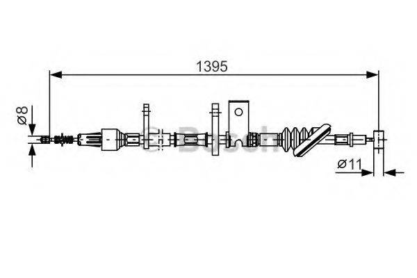 BOSCH 1987482089 Трос, стоянкова гальмівна система