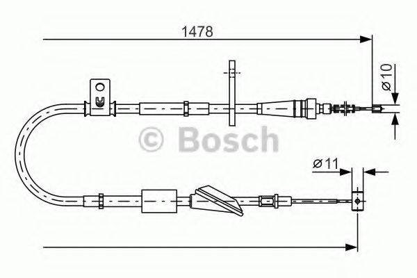 BOSCH 1987482096 Трос, стоянкова гальмівна система