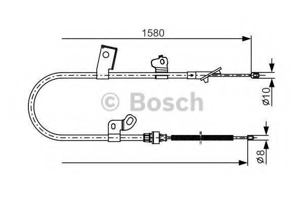 BOSCH 1987482155 Трос, стоянкова гальмівна система