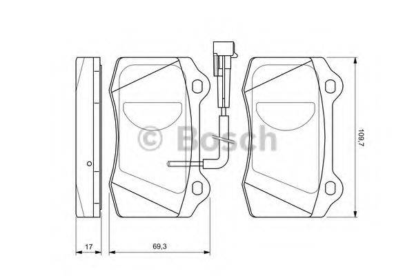 BOSCH 21 381 Комплект гальмівних колодок, дискове гальмо