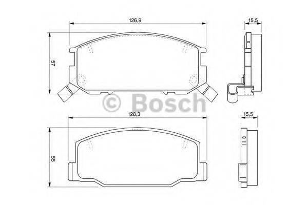 BOSCH 0986424724 Комплект гальмівних колодок, дискове гальмо