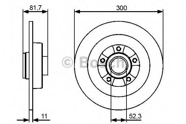 BOSCH BD1466 гальмівний диск