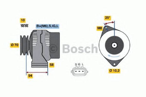 BOSCH 0986045891 Генератор