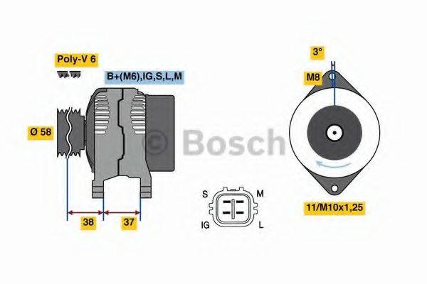 BOSCH 0986080770 Генератор