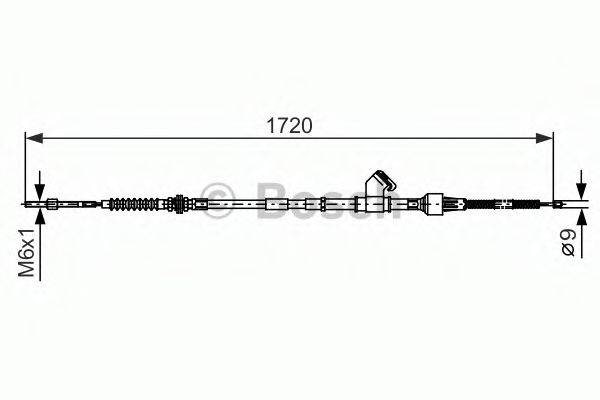 BOSCH 1987482401 Трос, стоянкова гальмівна система