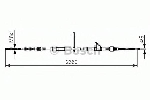 MITSUBISHI MR128200 Трос, стоянкова гальмівна система