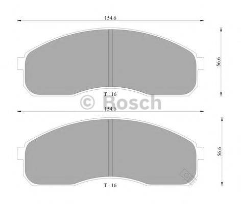 BOSCH 0986AB1204 Комплект гальмівних колодок, дискове гальмо