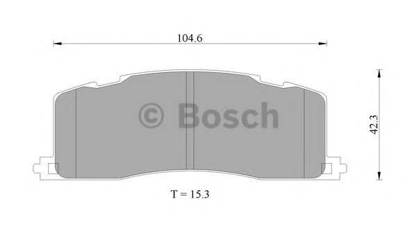 BOSCH 0986505409 Комплект гальмівних колодок, дискове гальмо