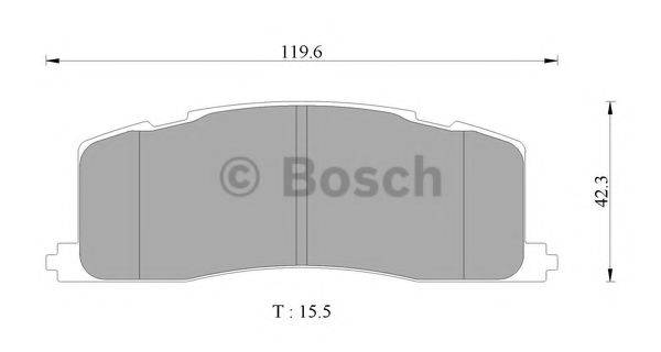 BOSCH 0986AB2075 Комплект гальмівних колодок, дискове гальмо