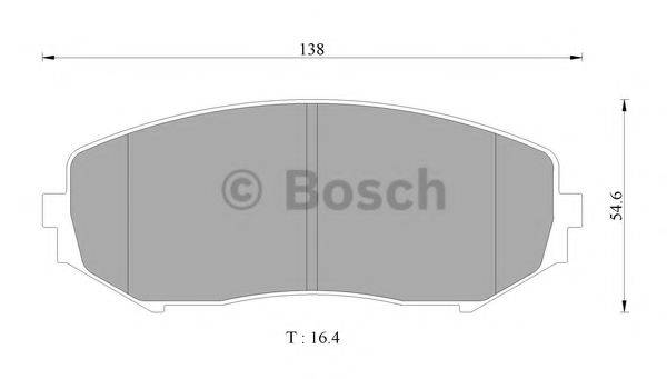 BOSCH BP2371 Комплект гальмівних колодок, дискове гальмо