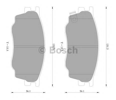 BOSCH 0986AB2390 Комплект гальмівних колодок, дискове гальмо