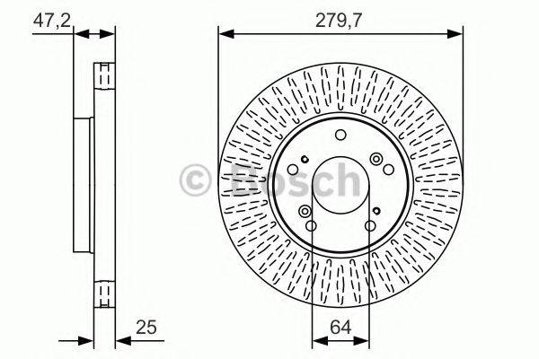 BOSCH 0986479B01 гальмівний диск