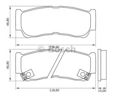 BOSCH 0986BB0991 Комплект гальмівних колодок, дискове гальмо