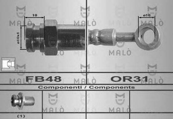 MALO 80278 Гальмівний шланг