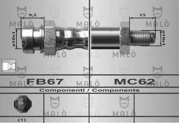 MALO 80532 Гальмівний шланг