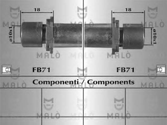 MALO 80955 Гальмівний шланг