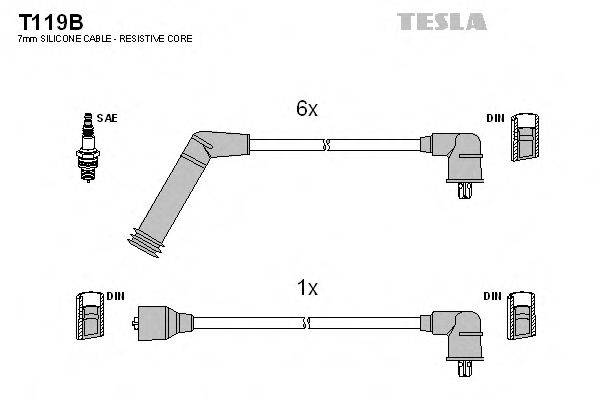 TESLA T119B Комплект дротів запалювання