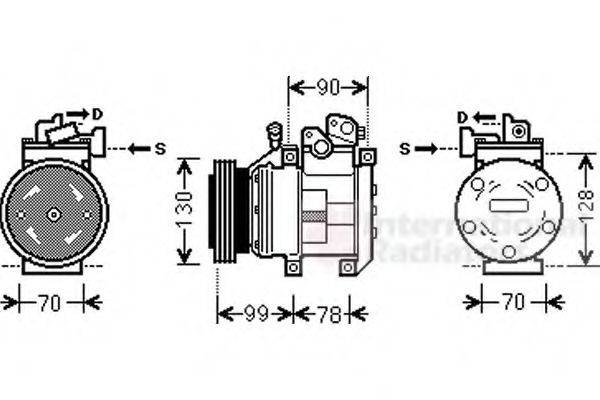 VAN WEZEL 8300K130 Компресор, кондиціонер