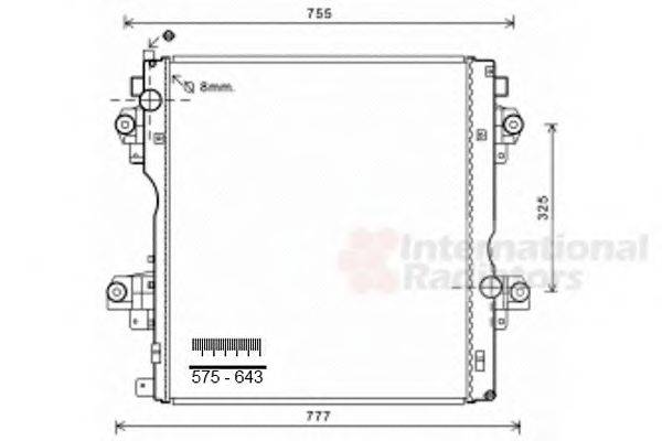 VAN WEZEL 53002603 Радіатор, охолодження двигуна