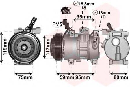 VAN WEZEL 8200K319 Компресор, кондиціонер