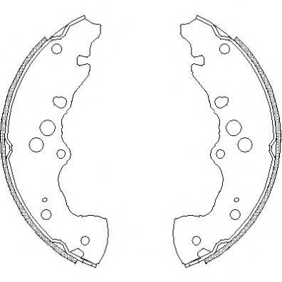 WOKING Z424000 Комплект гальмівних колодок