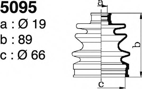 DEPA 5095 Комплект пильника, приводний вал