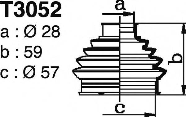 DEPA T3052 Комплект пильника, приводний вал