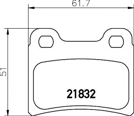 TEXTAR 2183201 Комплект гальмівних колодок, дискове гальмо