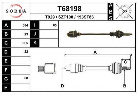 EAI T68198 Приводний вал