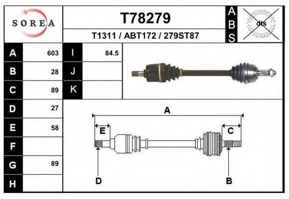 EAI T78279 Приводний вал