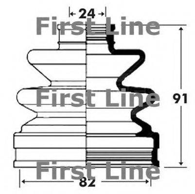 FIRST LINE FCB6002 Пильовик, приводний вал