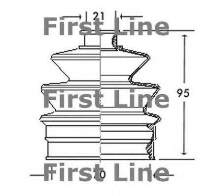 FIRST LINE FCB2010 Пильовик, приводний вал