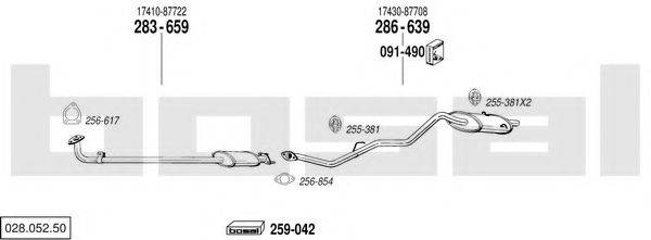 BOSAL 02805250 Система випуску ОГ