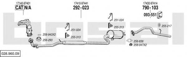 BOSAL 02896009 Система випуску ОГ