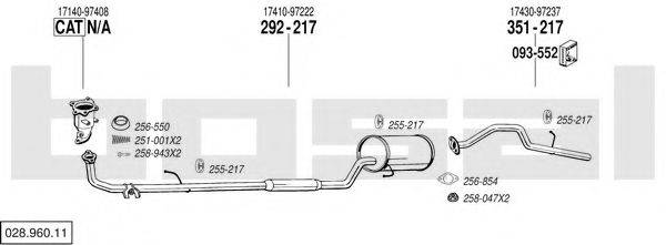 BOSAL 02896011 Система випуску ОГ