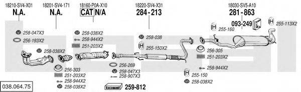 BOSAL 03806475 Система випуску ОГ