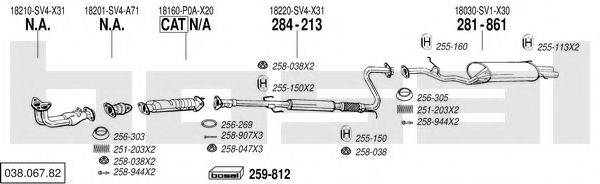 BOSAL 03806782 Система випуску ОГ