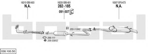 BOSAL 03810050 Система випуску ОГ