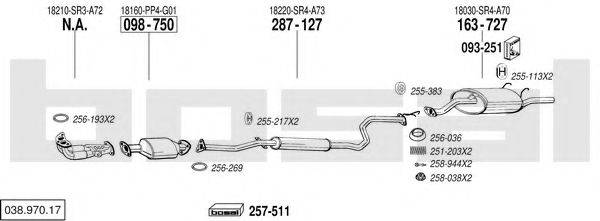 BOSAL 03897017 Система випуску ОГ