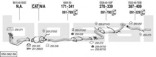 BOSAL 05006258 Система випуску ОГ